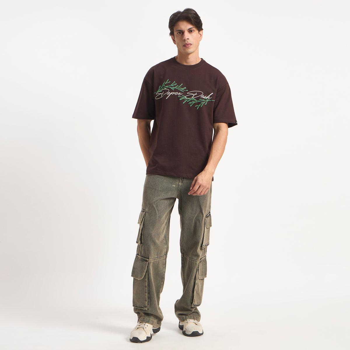 DaperDash Tiger Bloom Oversized T-Shirt – Premium Puff Print