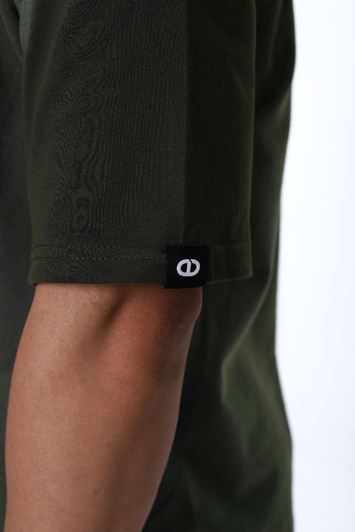 Believe In Yourself Olive Green Oversized T-Shirt | Daper Dash