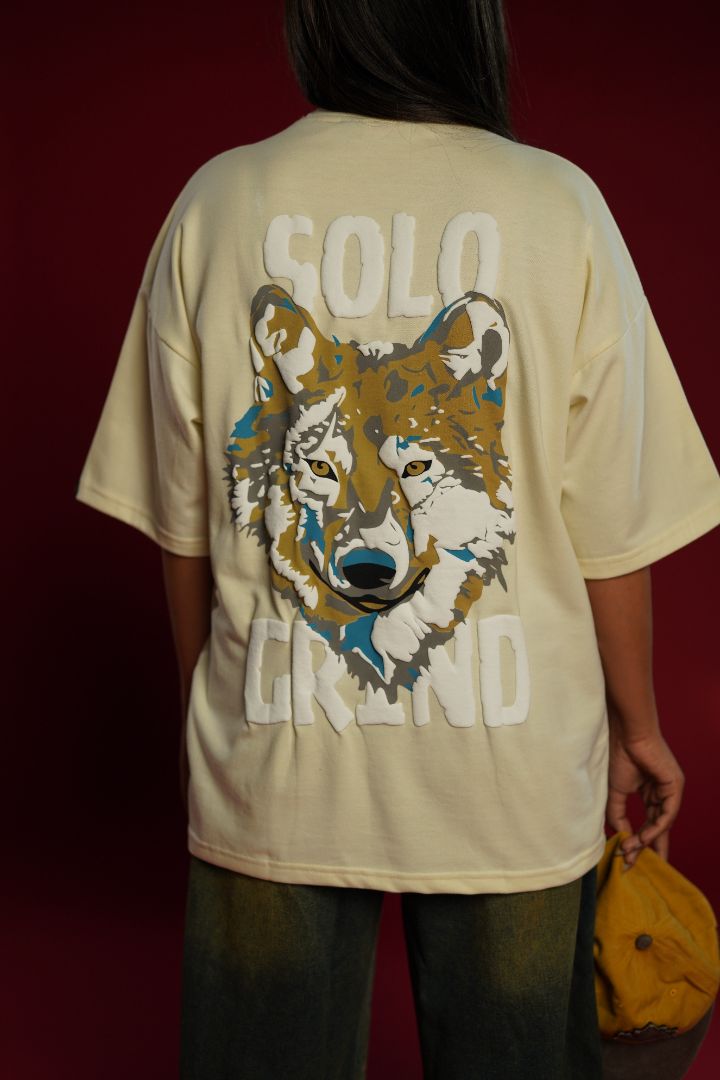 Daper Dash Solo Grind Premium Wolf Graphic Relaxed Fit T-shirt