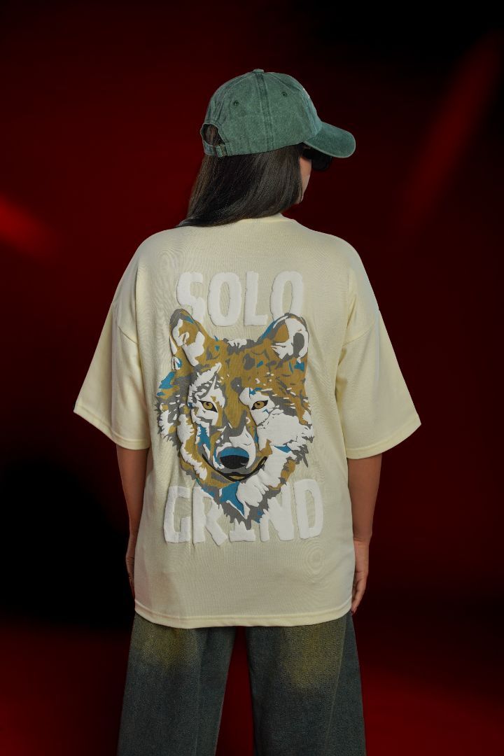 Solo Grind Wolf Graphic Oversized T-Shirt | Daper Dash