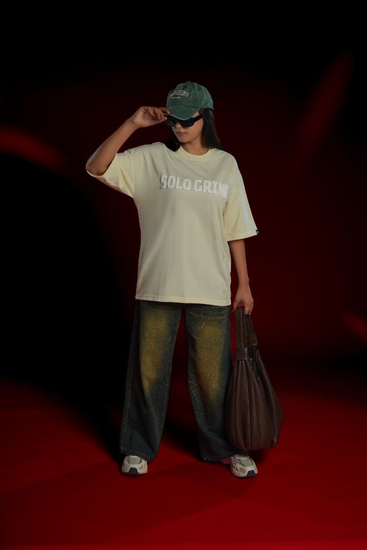 Solo Grind Wolf Graphic Oversized T-Shirt | Daper Dash