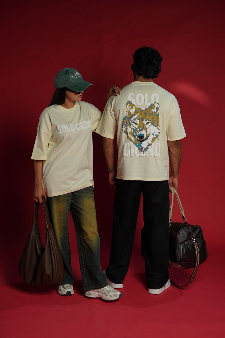 Solo Grind Wolf Graphic Oversized T-Shirt | Daper Dash