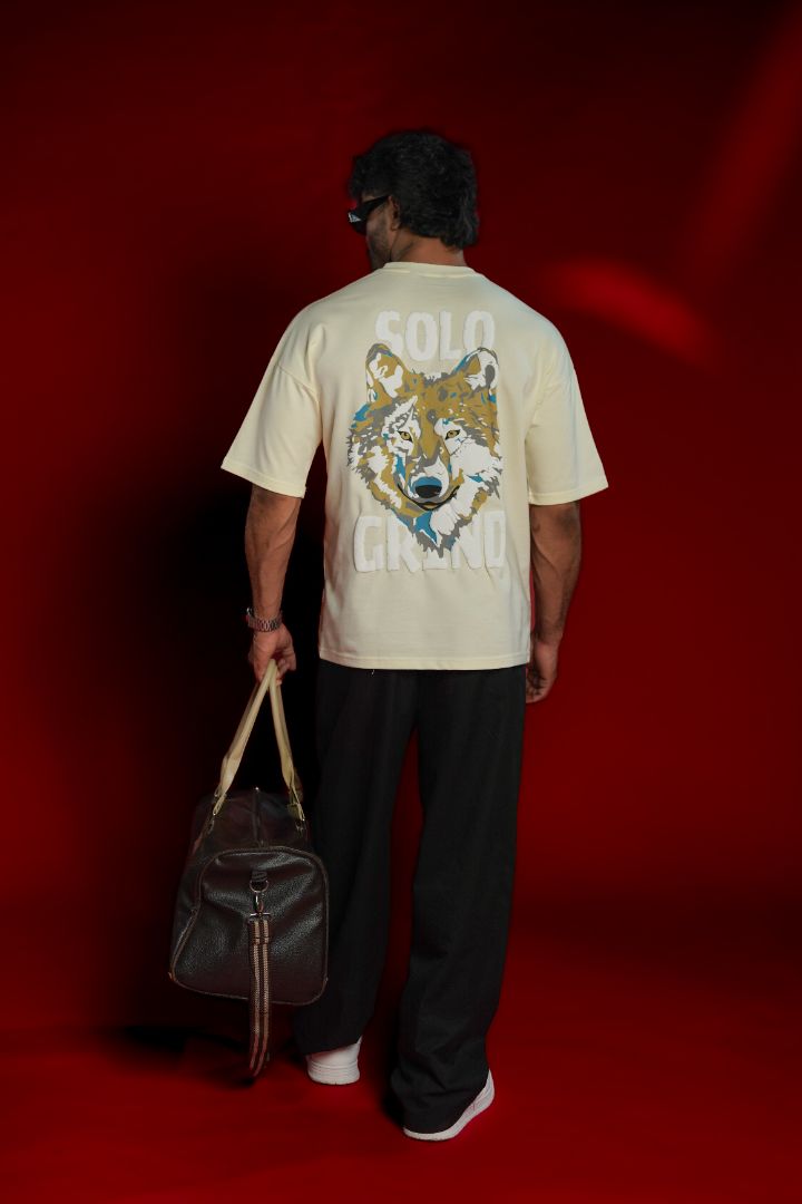 Solo Grind Wolf Graphic Oversized T-Shirt | Daper Dash