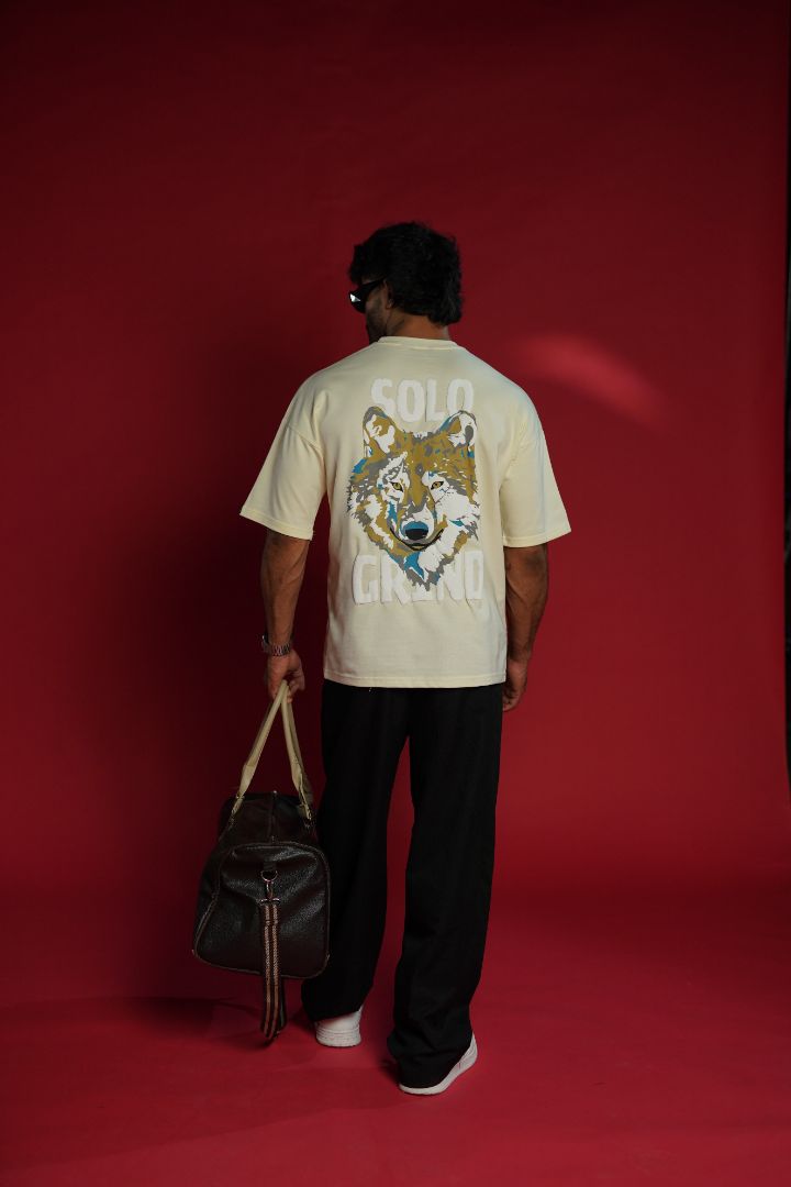 Solo Grind Wolf Graphic Oversized T-Shirt | Daper Dash