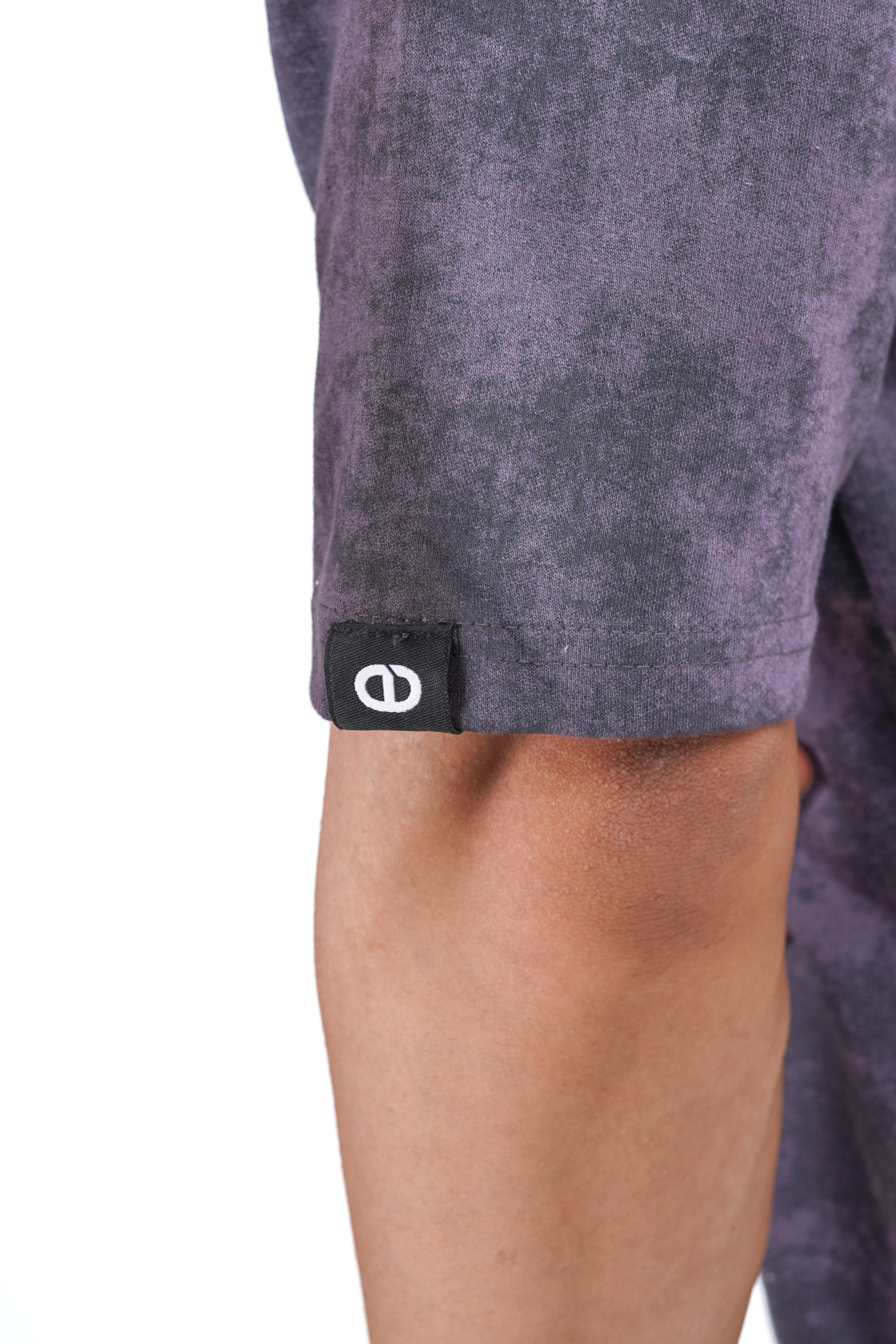 Stay Wild Acid Wash Puff Print Oversized T-Shirt