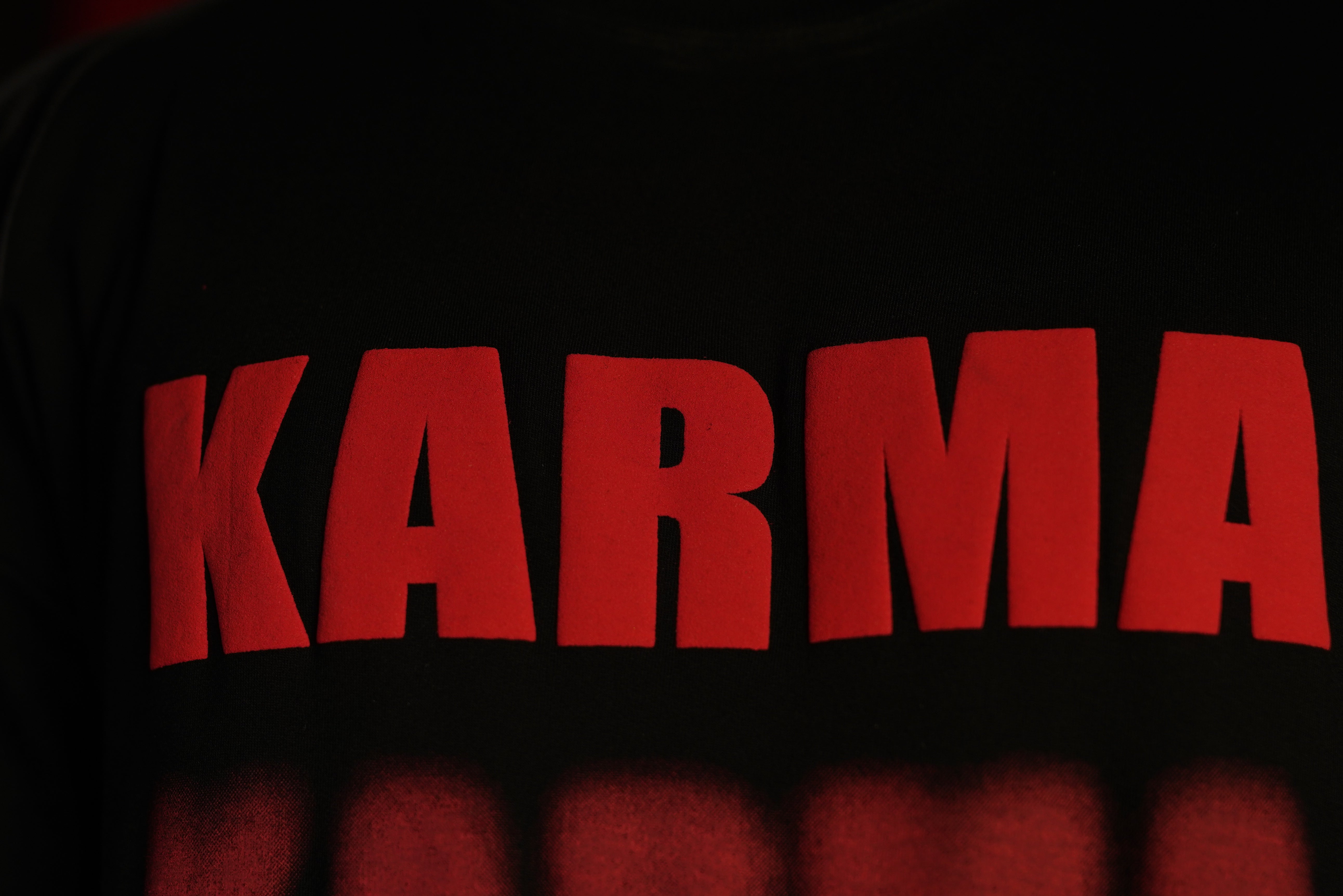 KARMA Bold Puff Print Premium Relaxed Fit T-Shirt