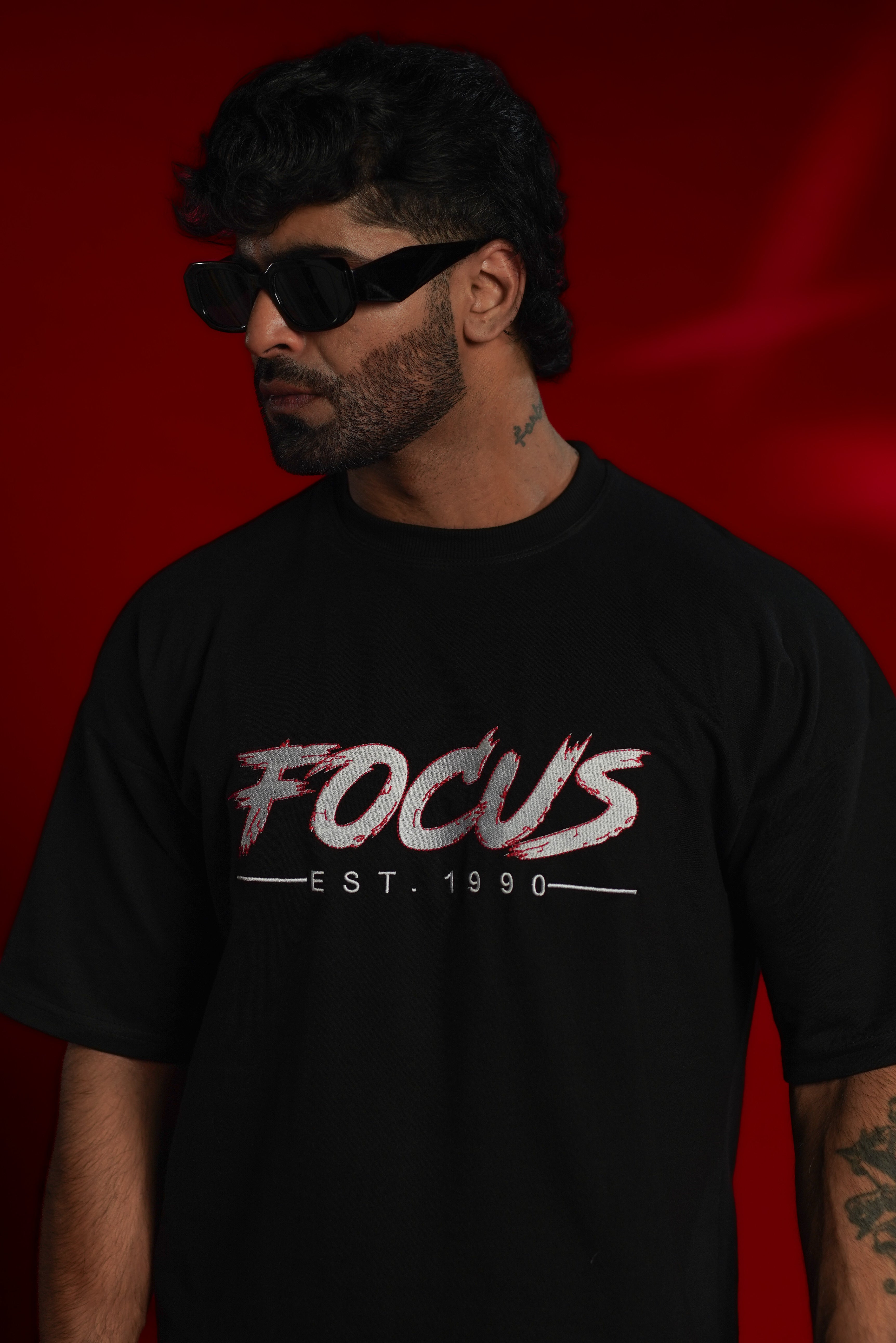Daper Dash Focus EST. 1990 Premium Embroidered Relaxed Fit T-Shirt