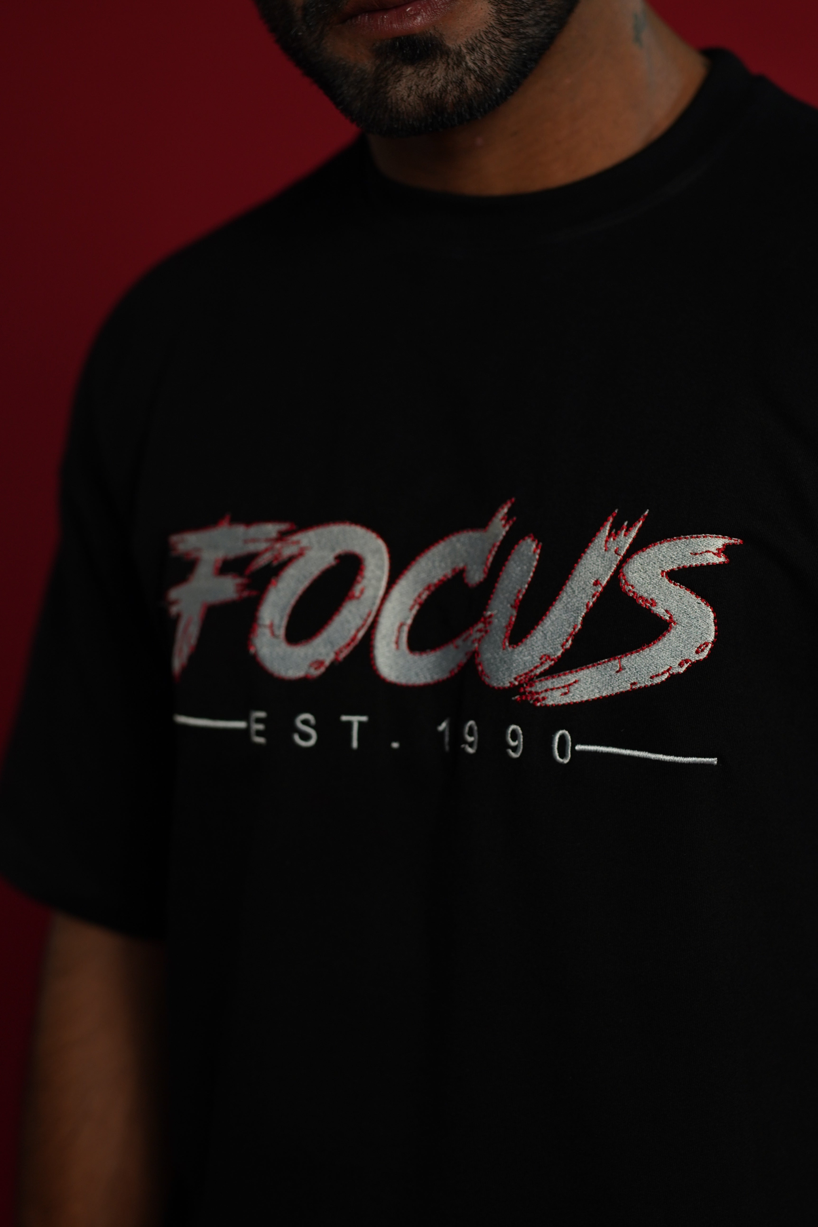 Daper Dash Focus EST. 1990 Premium Embroidered Relaxed Fit T-Shirt