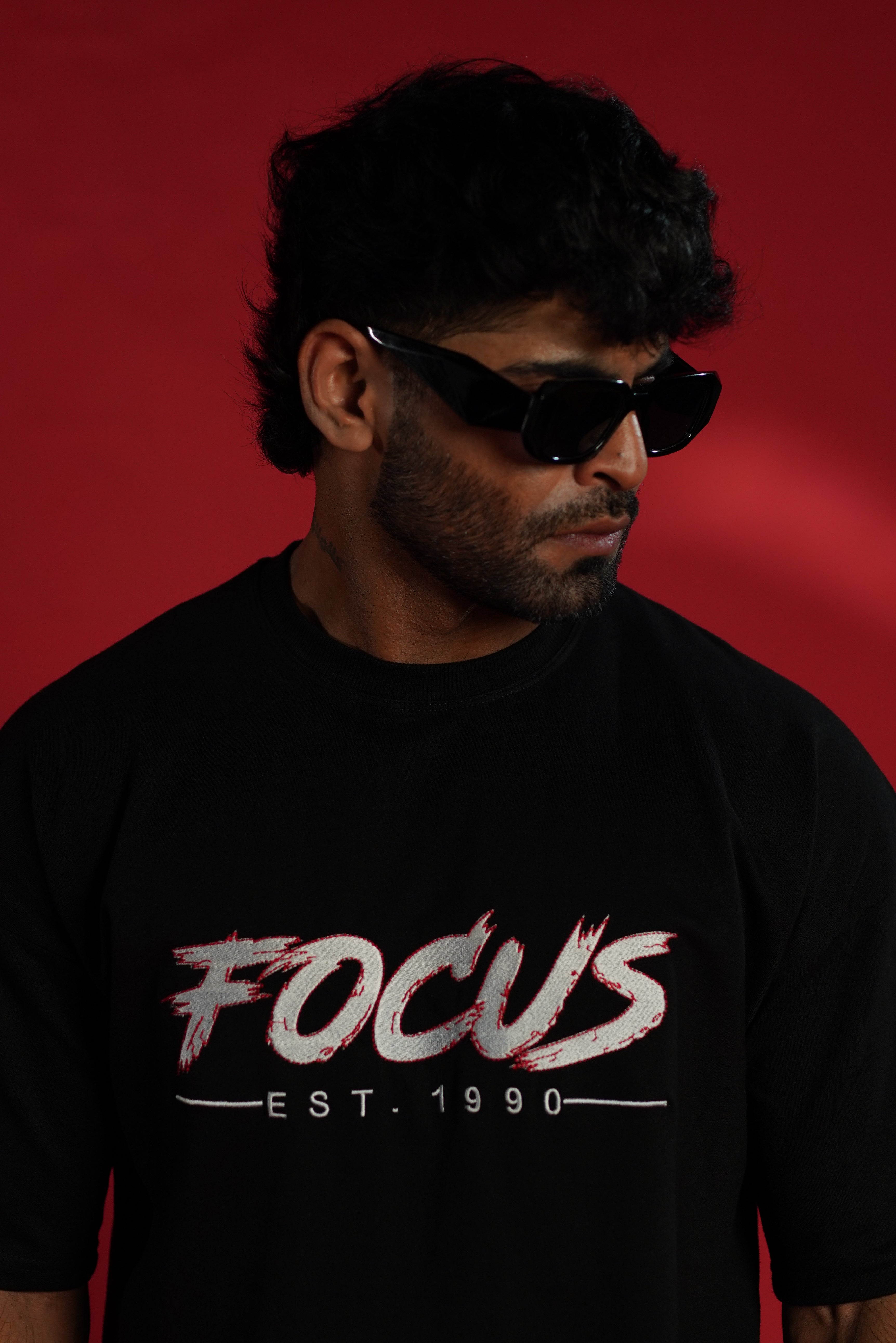 Daper Dash Focus EST. 1990 Premium Embroidered Relaxed Fit T-Shirt