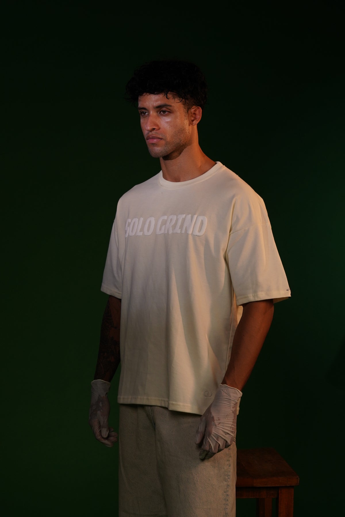 Solo Grind Wolf Graphic Oversized T-Shirt | Daper Dash