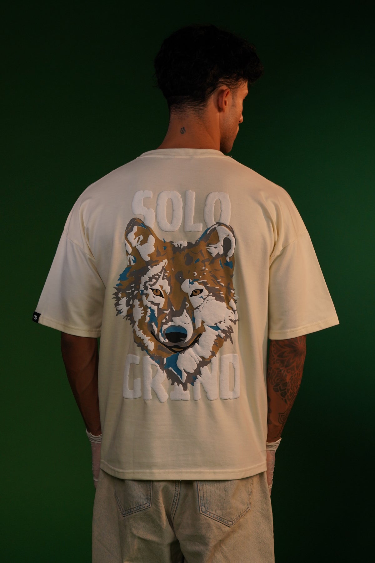 Solo Grind Wolf Graphic Oversized T-Shirt | Daper Dash