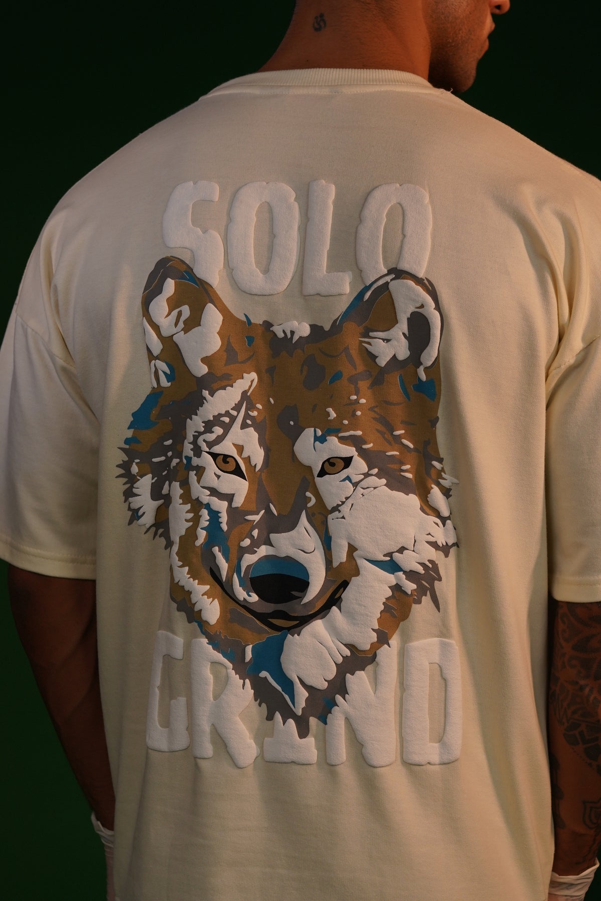Solo Grind Wolf Graphic Oversized T-Shirt | Daper Dash
