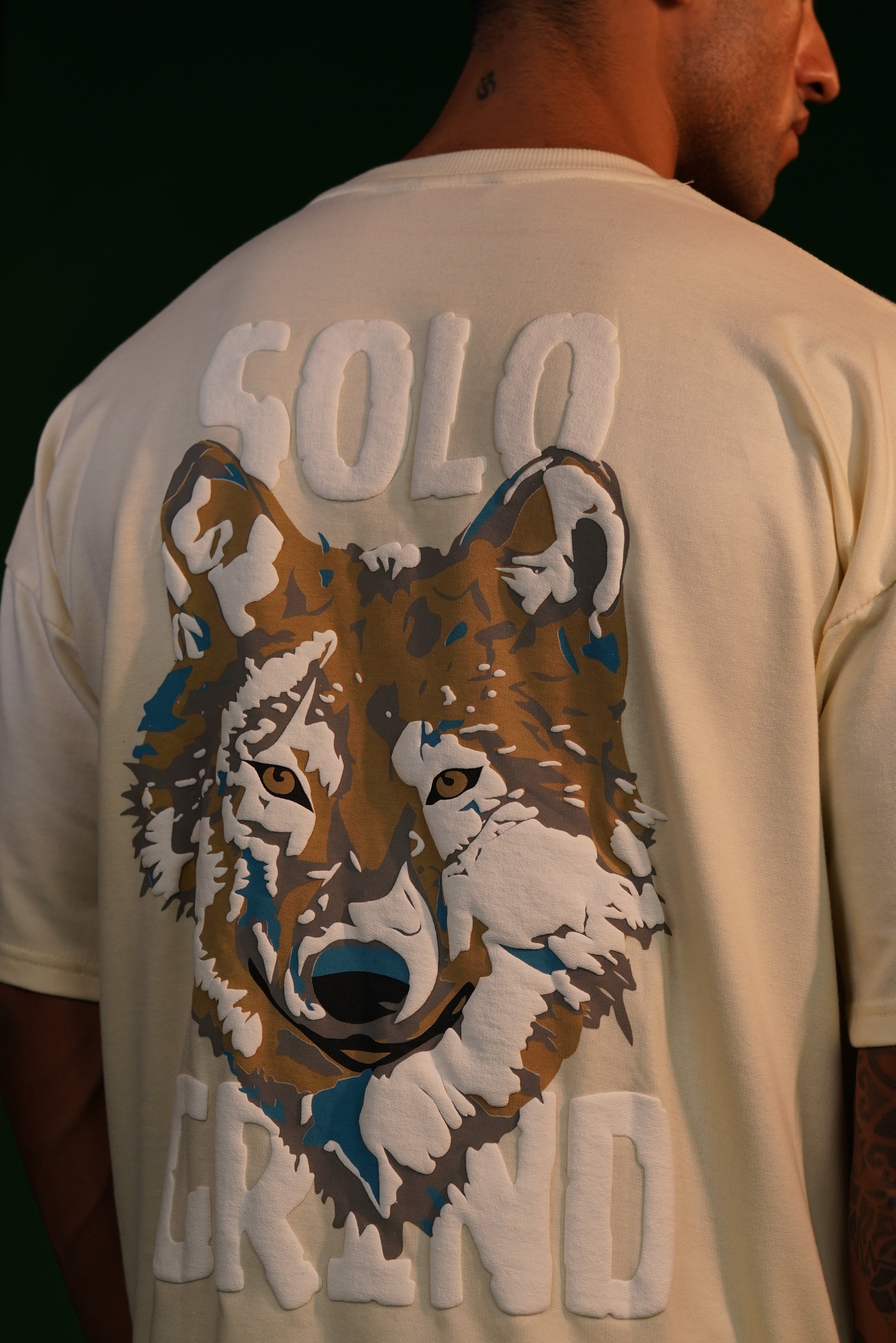 Solo Grind Wolf Graphic Oversized T-Shirt | Daper Dash
