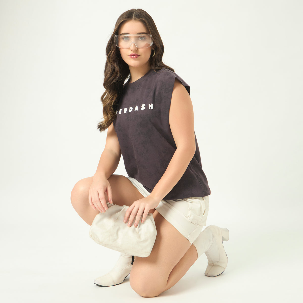 Daper Dash Signature Acid Wash  Vest – 240 GSM French Terry Cotton | Puff Print
