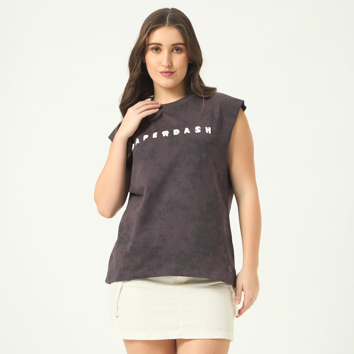 Daper Dash Signature Acid Wash  Vest – 240 GSM French Terry Cotton | Puff Print